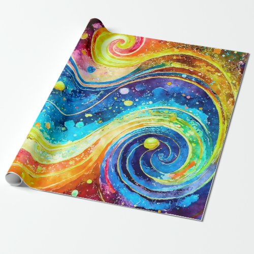 MODERN OUTER SPACE DESIGN WRAPPING PAPER