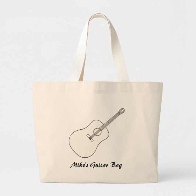 Modern Outline Drawing Acoustic Guitar Bags (Front)