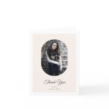 Modern Oval High School Photo Graduation