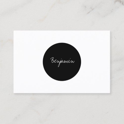 Modern Ovale Black and white Business Card