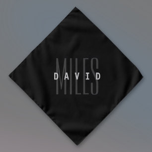 Modern Overlapping Name & Surname Bandana