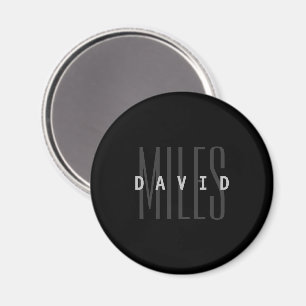 Modern Overlapping Name & Surname Magnet