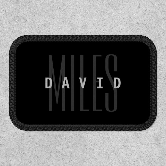 Modern Overlapping Name & Surname Patch (Front)