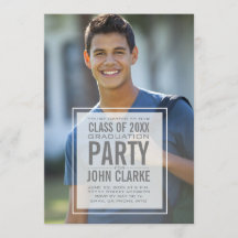 Modern Overlay Male Photo Graduation Party