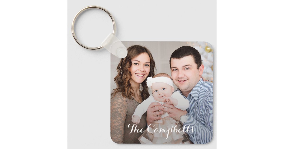 Photo Booth Editable Color Personalized Keychain - Berry Berry Sweet