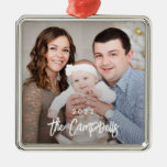 Modern Overlay Personalized Photo Ornament at Zazzle