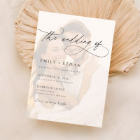 Modern Overlay Photo Double Sided Wedding