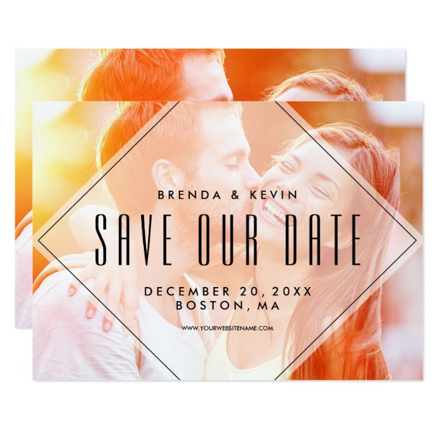 Modern Overlay | Photo Save The Date Announcement
