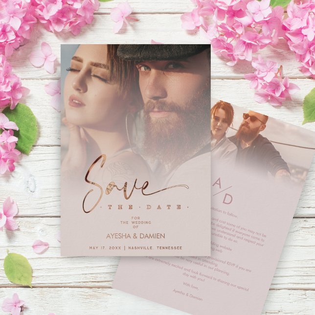 Modern Overly Laser Cut Paper Transparency Wedding Foil Invitation (Creator Uploaded)