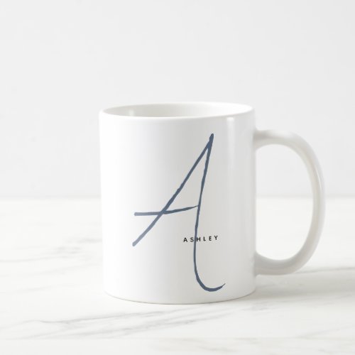 Modern Oversized Monogram Initial  Name  Coffee Mug