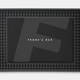 Modern Oversized Monogrammed Initial & Name Bar Mat