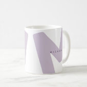 Modern Oversized Monogrammed Initial & Name Coffee Coffee Mug (Front Right)