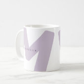 Modern Oversized Monogrammed Initial & Name Coffee Coffee Mug (Front Left)