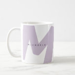 Modern Oversized Monogrammed Initial & Name Coffee Coffee Mug<br><div class="desc">Stylish and trendy mug featuring a large monogrammed initial and name on both sides in simple,  modern fonts. If you need any help customizing this,  please message me using the button below and I'll be happy to help.</div>