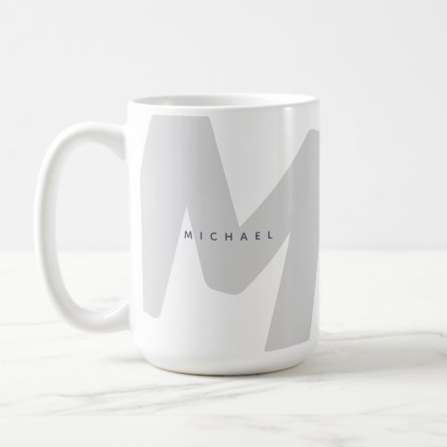 Modern Oversized Monogrammed Initial  Name Coffee Coffee Mug