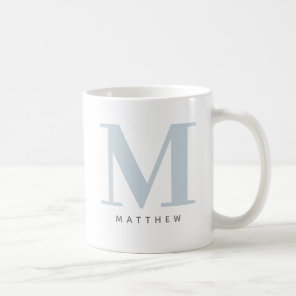 Modern Oversized Monogrammed Initial & Name Coffee Mug