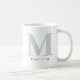Modern Oversized Monogrammed Initial & Name Coffee Mug