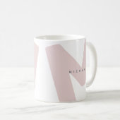 Modern Oversized Monogrammed Initial & Name Coffee Mug (Front Right)