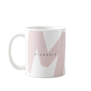 Modern Oversized Monogrammed Initial & Name Coffee Mug