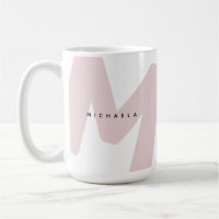 Modern Oversized Monogrammed Initial & Name