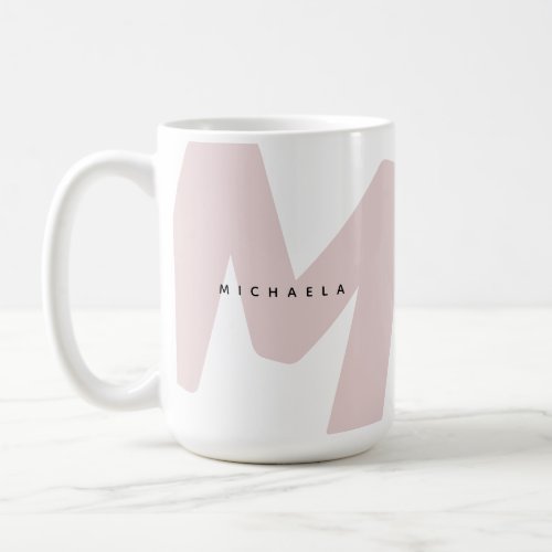 Modern Oversized Monogrammed Initial  Name Coffee Mug