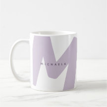Modern Oversized Monogrammed Initial & Name Coffee