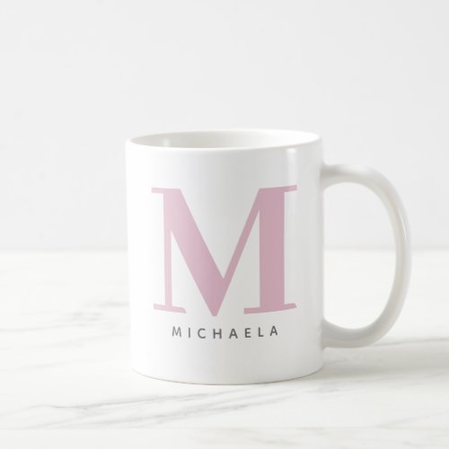 Modern Oversized Monogrammed Initial  Name Coffee Mug