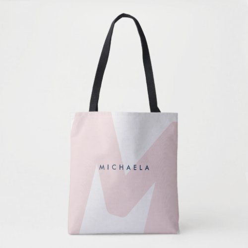 Modern Oversized Monogrammed Initial  Name Tote Bag