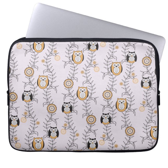 Modern Owls Laptop Sleeve (Front)
