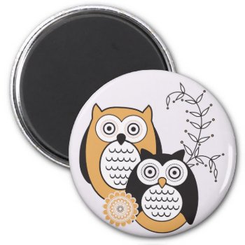 Modern Owls Magnet by StriveDesigns at Zazzle