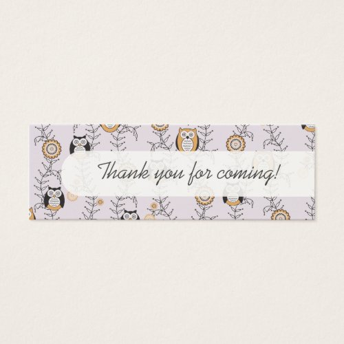Modern Owls Party Favor Tags Business Cards