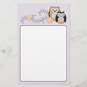 Modern Owls Stationery