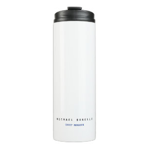 Modern Own Name Professional Minimalist Plain Thermal Tumbler