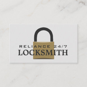Modern Padlock, Locksmith Business Card