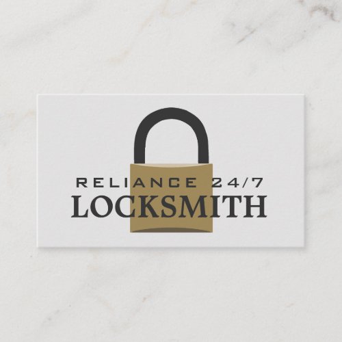 Modern Padlock Locksmith Business Card
