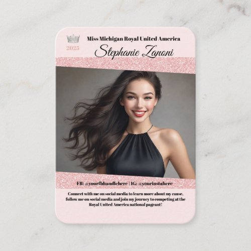 Modern Pageant Business Card  QR Code