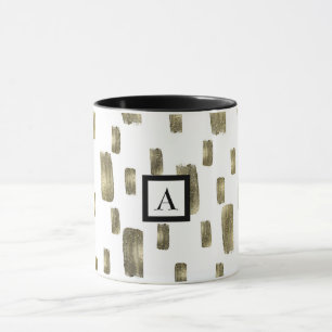 Modern Paint Brush Gold Copper Bronze Sparkle Mug