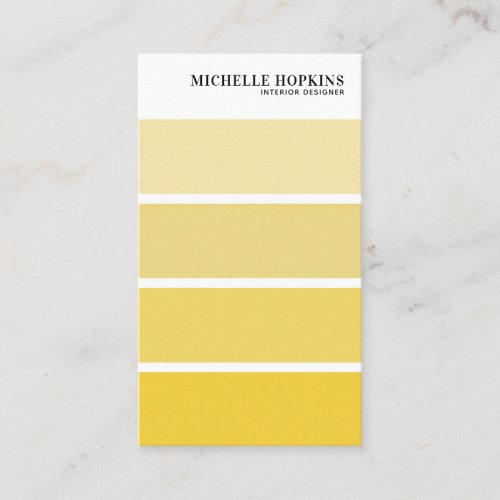 Modern Paint Color Strip  Interior Designer Business Card