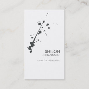 Modern Paint Splatter Painting Company Painter Business Card