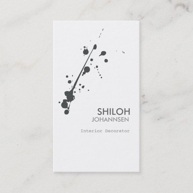 Modern Paint Splatter Painting Company Painter Business Card (Front)