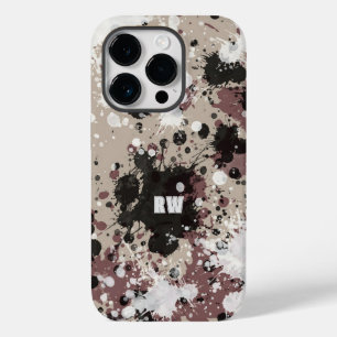 Modern paint splatter personalized Case-Mate iPhone 14 pro case
