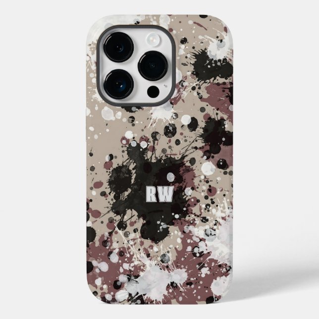 Modern paint splatter personalized  Case-Mate iPhone case (Back)