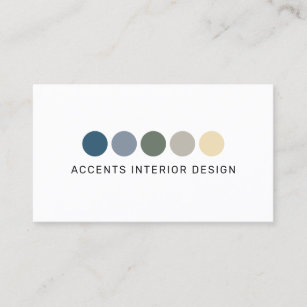 Modern Paint Swatch Pallet Design Business Card