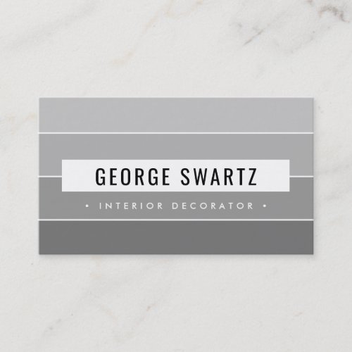 MODERN PAINT SWATCH simple bold grey gray black Business Card