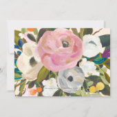 Modern Painted Floral Bridal Shower Invitation (Back)