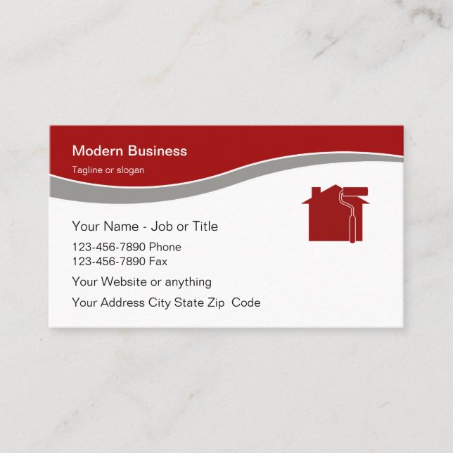 Modern Painter Best Business Card (Front)