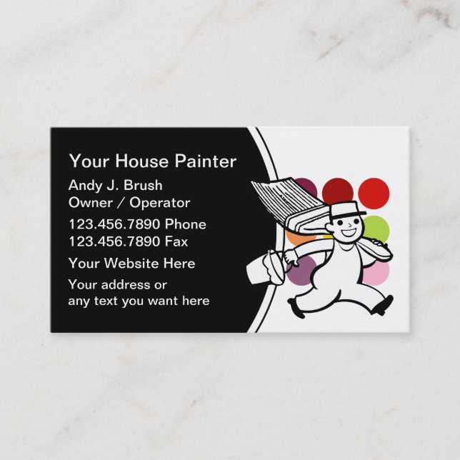 Modern Painter Business Cards (Front)