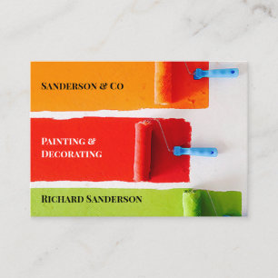 Modern Painter Decorator Colorful Painting Business Card