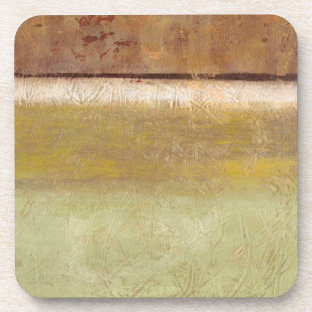 Modern Painting in Earth Tones by Norman Wyatt Beverage Coaster (Front)