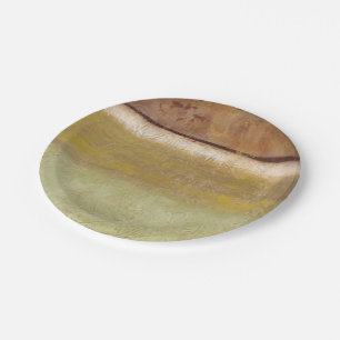 Modern Painting in Earth Tones by Norman Wyatt Paper Plates